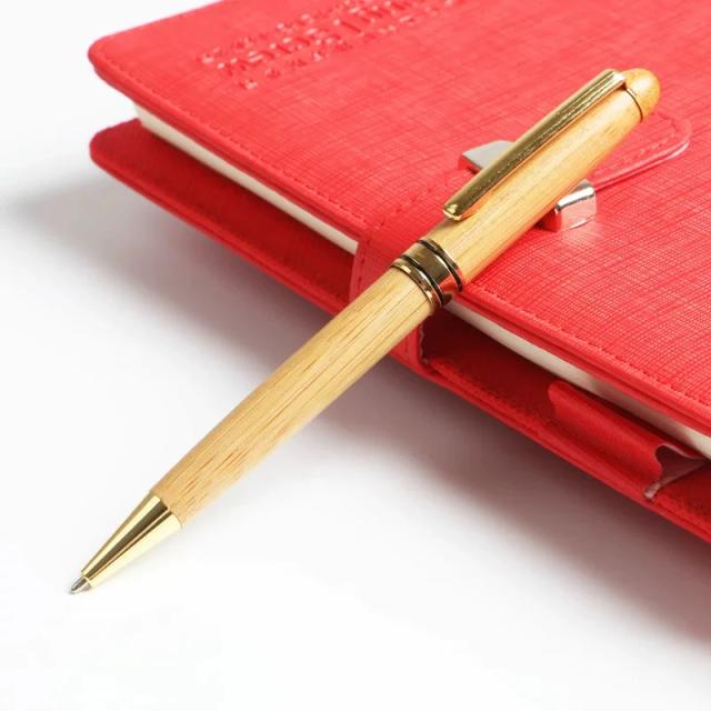 Caneta de Madeira de Bambu com Gravação a Laser - Ideal para Presentes Personalizados, Escritório e Festas de Casamento