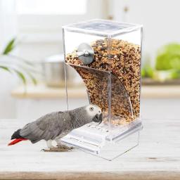 Alimentadores de pássaros automático alimentador de papagaio sem bagunça alimentadores de pássaros sementes recipiente de alimentos gaiola acessórios para periquitos pequenos e médios - Image 3