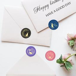 Selos de cera com cabeça removível, padrão de animais mistos para DIY Invitation Card Craft, borboleta, coruja, abelha, inseto, coala, coelho, cão, 25mm - Image 5