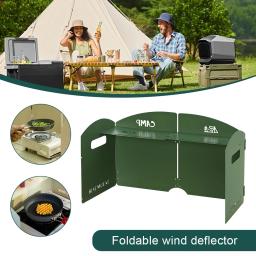 Fogão a gás de quatro dobras Windproof Screen, pára-brisa dobrável, portátil, camping, piquenique, cozinhar, queimador, escudo de vento para churrasco - Image 2