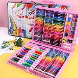 Multi Pintura Art Set para Meninos e Meninas, Marcadores de Aquarela, Crayons, Caneta De Água, Conjunto De Desenho, Ferramentas De Pintura Do Artista, Presentes De Aniversário, 168 Pcs - Image 5