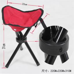 Cadeira dobrável portátil para lazer ao ar livre, banco de três pernas, acampamento, viagem, piquenique, atividades ao ar livre, acessórios de pesca - Image 4