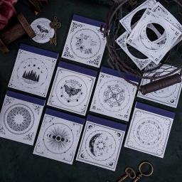 Bloco de notas astro, 30 peças, moon, diário, etiqueta, simples, ins, material de papel para mensagem, lua, planta - Image 2