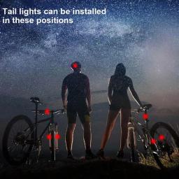 Super brilhante led luz traseira da bicicleta 5 modos de iluminação usb recarregável selim garfo luz aviso segurança lanterna traseira da bicicleta - Image 6