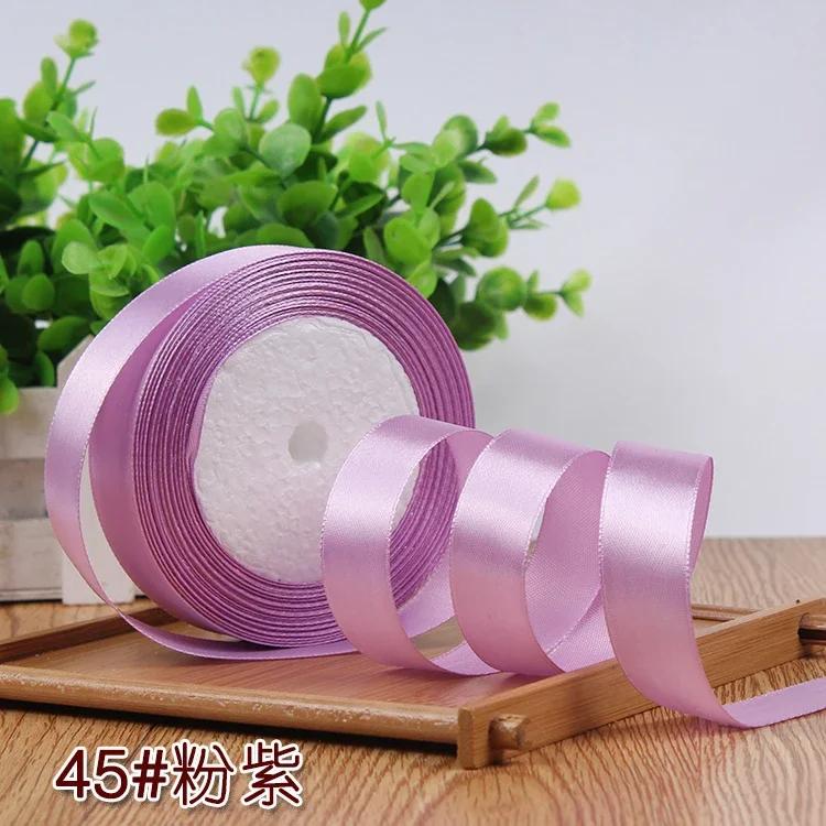 Fita de cetim para embrulhar presentes, preto, branco, bege, rosa, vermelho, azul, verde, roxo, ouro, prata Tape, Natal, Dia das Bruxas, 6-10-12-15-20-25mm - Image 1