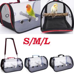 Portátil claro pássaro papagaio transporte gaiola respirável pássaro transportadora saco de viagem pequeno animal estimação coelho cobaia porco chinchila saco ao ar livre - Image 1