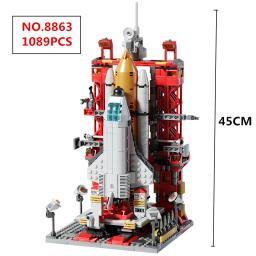 Criativo Aviação Trilado Foguete de Construção, Espaço Astronauta Figura DIY, Tijolos Aeroespaciais, Modelo de Brinquedos para Crianças, Presente de Natal - Image 4