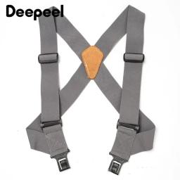 1pc 5cm * 120cm adulto masculino elástico largo cintas suspensórios dos homens ajustável x tipo cinta masculino jockstrap esporte trabalho suspender - Image 1