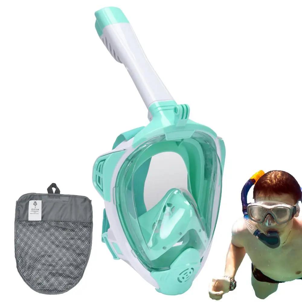 Máscara de mergulho subaquática anti-vazamento rosto cheio máscara anti nevoeiro óculos para crianças adulto equipamentos de natação - Image 1