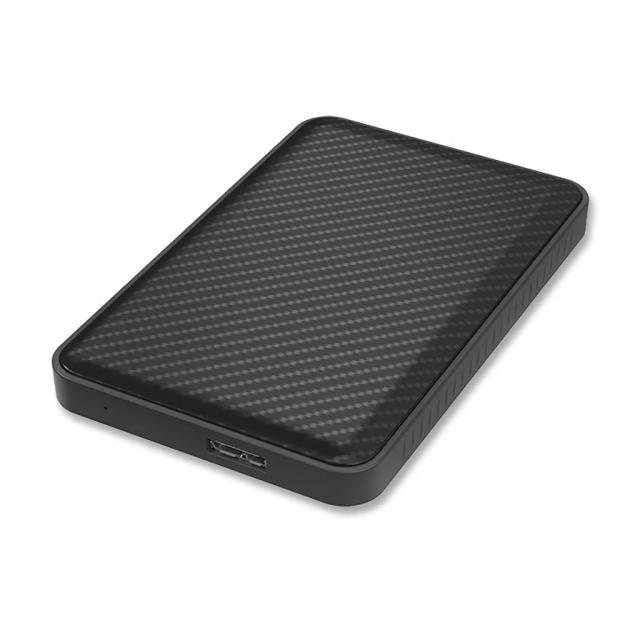 Gabinete de Fibra de Carbono SATA para USB 3.0 - Case Móvel para Disco Rígido de 2,5" (7mm/9,5mm) HDD/SSD com Armazenamento Externo.
