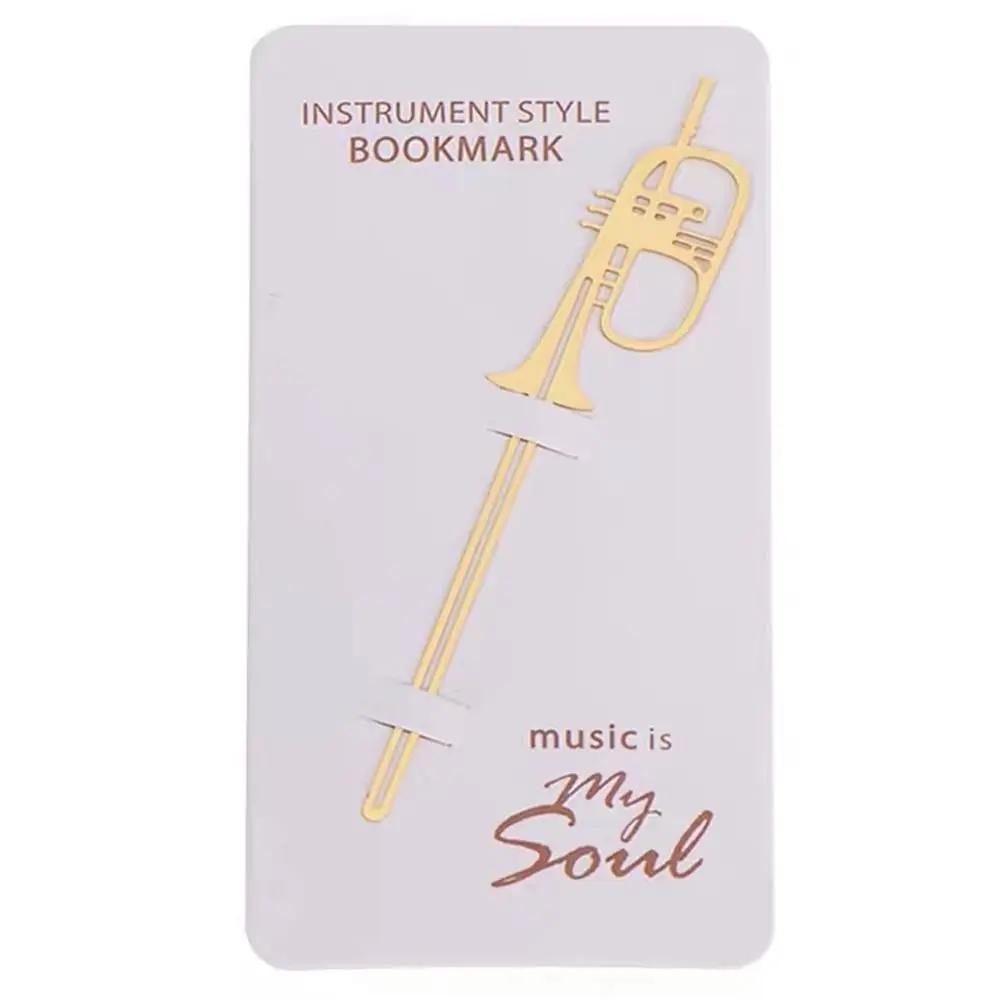 Gold Musical Note Bookmark, Instrumentos Musicais, Material Escolar De Metal, Clipes De Papel, Presentes De Escritório, Meta Book Maker Para Estudante, Novo - Image 1