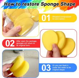 Esponja Circular para Pintura, Pottery Clay Sponge, Esponja de aquarela para artesanato, Cerâmica, Circular, 10 pcs, 20pcs - Image 4