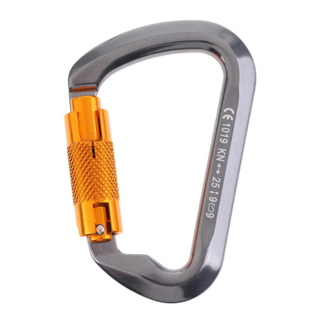 Profissional Mosquetão Gancho Keychain, Mosquetão, Auto Twist, Auto Locking, Anel D, Escalada, Ferramenta Esporte ao ar livre, 25KN, 6720 lb - Image 1