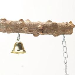 Pepper Wood Stand Pole para pássaro e papagaio Brinquedo de dupla camada Moagem de garra Bico de moagem Acessórios para gaiola Pele de tigre - Image 4