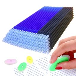 Recarga de caneta apagável para escola e escritório, tinta preta e azul, alça lavável, ferramentas de escrita, papelaria, atacado, 100 PCs/set, 0,5mm - Image 1