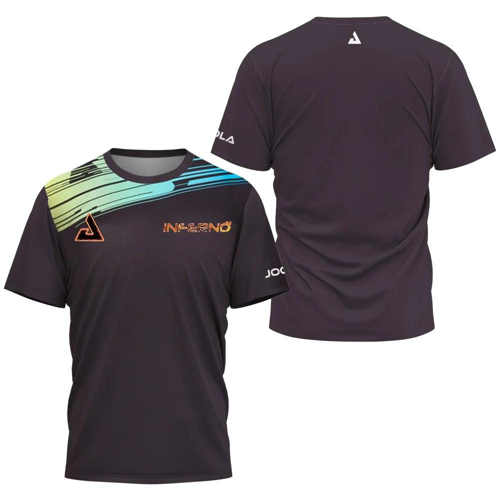 Camiseta respirável de ginástica com gola redonda masculina, esportiva, manga curta, leve, unissexo, corrida, treinamento, fitness, verão - Image 1