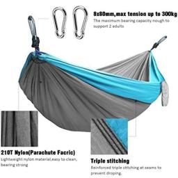 Outdoor Camping Hammock com Correias, Portátil, Nylon, Alta Resistência, Tecido Parachute, Pendurado Bed, Leve, Viagem, Caminhadas - Image 2