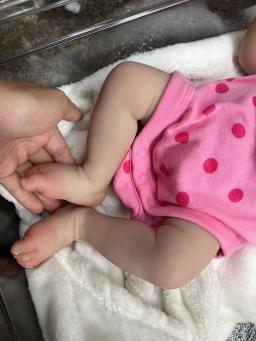 18 Polegada pode abrir boca pascale silicone macio bebe reborn menina boneca com pele pintada realista recém-nascido menina boneca - Image 4