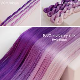 Untwisted Twistless Mulberry Silk Floss Fio de Fio para Trabalho de Artista Veludo Flores Noiva Headpiece Costume Silk Braid - Image 2