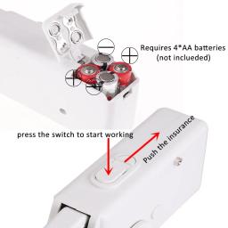 Portátil mini máquinas de costura bordado sem fio roupas à mão útil portátil máquinas de costura ferramentas de trabalho manual acessórios - Image 5