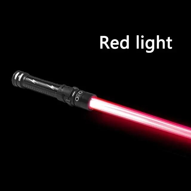 Espada laser sabre de luz vermelho e azul sabre duplo rave transformação presente das crianças cosplay arma menino legal piscando brinquedo