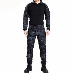 Uniformes táticos multicamadas do exército, camuflagem, camisa de caminhada, calças cargo, homens, conjuntos ao ar livre, equipamentos de caça, resistente ao desgaste - Image 4