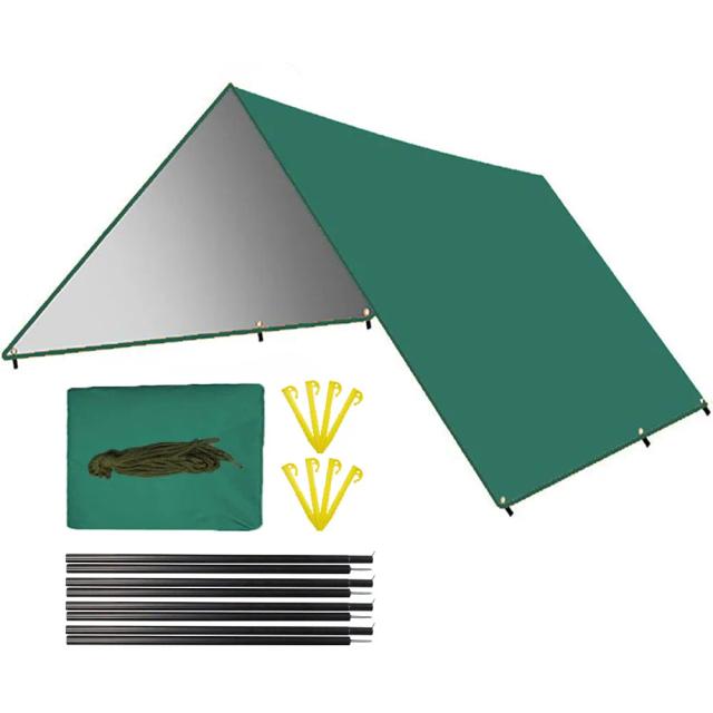 Tarp Impermeável Leve com Proteção UV para Camping, Caminhadas e Piqueniques ao Ar Livre