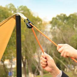 Durável Alumínio Liga Tenda Corda Tensor, Forte Carga-Rolamento, Leve Ajuste Cabo Portátil, Camping Acessórios - Image 2