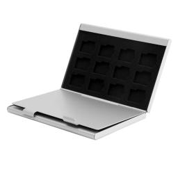 Caso De Armazenamento De Cartão De Memória De Alumínio Prata, Suporte De Caixa Para 24 TF Micro SD Cartões, Dropship Drop Ship, Atacado - Image 3