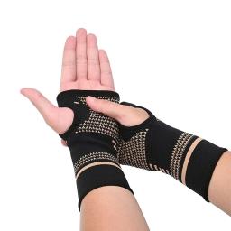 1pcs cobre fibra bracer pulso elástico esporte bandagem pulseira mão ginásio suporte pulso cinta envoltório tênis fitness powerlifting - Image 3