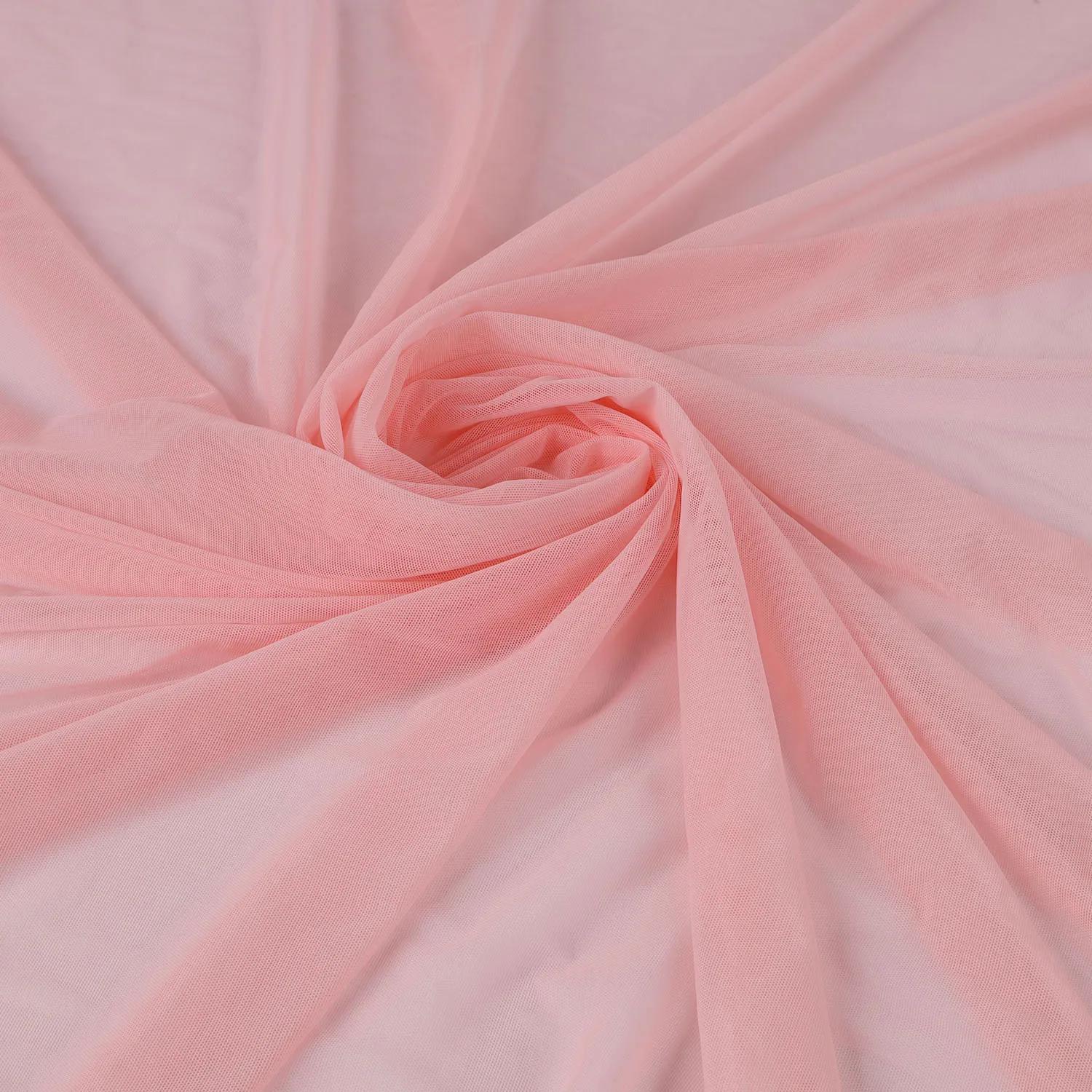 High-elastic ultrafine power malha tecido de rede de náilon nude cor de carne 4 way estiramento elastano malha meias de roupa interior malha por quintal - Image 1