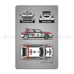 Carro De Corrida Delta HF Integrale Placa De Metal Poster, Clube De Impressão, Bar Decoração De Parede, Cinema Tin Sign - Image 2