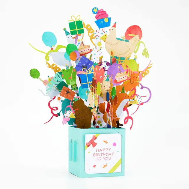 Cartão Pop-up de Aniversário com Envelope: Presente Surpresa para Comemorações e Ação de Graças