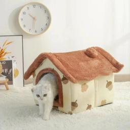 Universal Four Seasons Nest House para cães e gatos, pequenos suprimentos de cama para animais, removíveis e laváveis, peluche, populares - Image 3