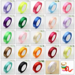 Fitas De Cetim De Seda Para Embrulho, Acessórios Decorativos, Artesanato Artesanal DIY, Fita De Embalagem De Bolo, Festa De Casamento, 22m por Rolo, 1cm - Image 2