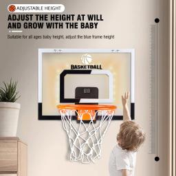 Electronic Scoring Basketball Hoop Board para crianças e adultos, porta de suspensão, tiro na parede, jogo esportivo indoor, brinquedos para exercícios domésticos - Image 4