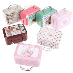 Lata De Armazenamento De Mala Pequena Vintage, Caixa De Doces De Metal, Caixa De Presente De Cookie, Organizador De Diversos, Latas, 1Pc - Image 4