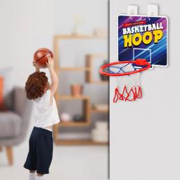 Kit de basquete com bomba de bola para crianças, mini aro de basquete, brinquedo esportivo indoor e outdoor, fácil instalação, 1 conjunto - Image 2