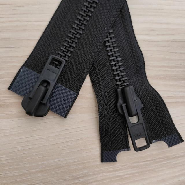 Reparo de Couro: Zíper Vintage de Metal Prendedor 2-Way Preto e Bronze YKK 100cm