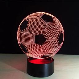 Futebol 3d luz noturna, lâmpada de ilusão óptica com toque, 7 mudando de cor, para quarto, 1pc - Image 4