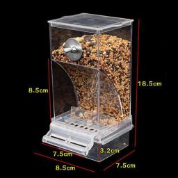 alimentadores pássaros pendurados para gaiola, dispensador automático alimentos, recipiente comida plástico - Image 6