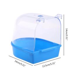 Caixa banho para pássaros pequenos, banheira suspensa, acessórios para gaiola pássaros, design transparente - Image 6