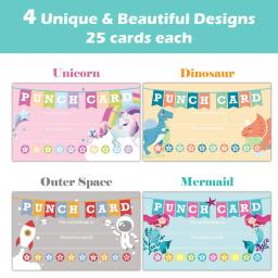 Cartão de incentivo para professores, motivação, comportamento infantil, casa, suprimentos para sala de aula, cartões perfuradores, 3,5x2 ", 10-50pcs - Image 2