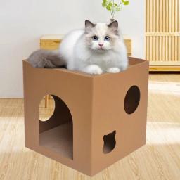 Caixa de papelão para gatos, Arranhando a garra, Jogo do gatinho, Brinquedo do risco, Casa do gato, Afiando a garra - Image 5
