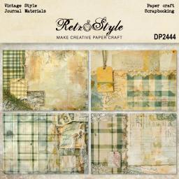 Pacote de cartões Panalisa Craft, Scrapbooking estilo vintage, papel modelado, peso leve, Scrapbooking extravagante, Tamanho A5, 8 folhas - Image 4
