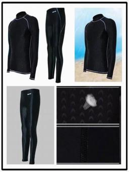 Terno de mergulho manga longa Sharkskin para homens, wetsuit snorkeling, Rash Guard, roupas medusa, roupa de surf - Image 4