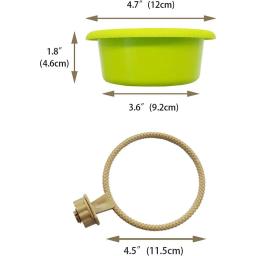 Plastic Bird Bath Stand para Budgies, Banheira Parrot, Pet Shower, Caixa de banho Parrot, Poleiro Acessórios - Image 2