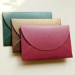 100 peças-9*6cm mini tamanho 250gsm envelope de papel pérola cartão de mensagem cartão bancário cartão de membro decorar envelope convite - Image 1