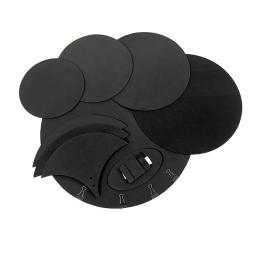 10Pcs Tambor Mudo Pads Kit Baixo Snare Drum Sound Off Silencer EVA Quiet Practice Pad Set Percussão Acessórios - Image 4
