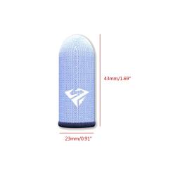 Luvas do dedo do jogo para jogos móveis 0.25mm fibra de prata de vidro sem costura polegar fingertip capa anti-suor para - Image 6